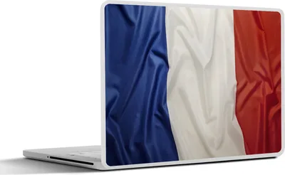 Produktbild von MuchoWow® Laptop Aufkleber Sticker Cover Nahaufnahme der Flagge von Frankreich 36.5x27.5 cm - Laptop-Sticker