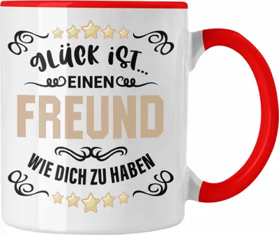 Produktbild von Trendation - Bester Freund Tasse Geschenk Beste Freunde Bester Freund Der Welt Geschenkidee (Rot)