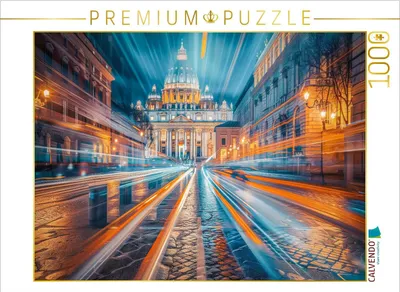 Produktbild von CALVENDO Puzzle Der Petersdom in Rom - Phantasmagorisch | 1000 Teile Lege-Größe 64x48cm Foto-Puzzle für glückliche Stunden