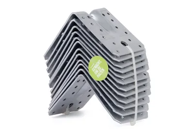 Zdjęcie produktu dla Alberts 330521 Łącznik kątowy do dużych obciążeń z żebrowaniem, ocynkowany metodą Sendzimira, 105 x 105 x 90 mm, zestaw 12 sztuk
