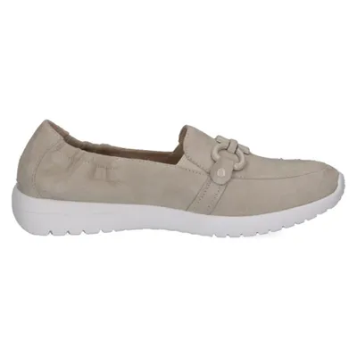 Produktbild von Caprice Damen Slipper Zierspange Wechselfußbett Leder 9-24708-42, Größe:38 EU, Farbe:Grau