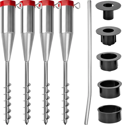 Produktbild von Metall Sonnenschirmständer Strand Ø25-55mm Schirmständer Sonnenschirm Bodenhülse für Wäschespinne