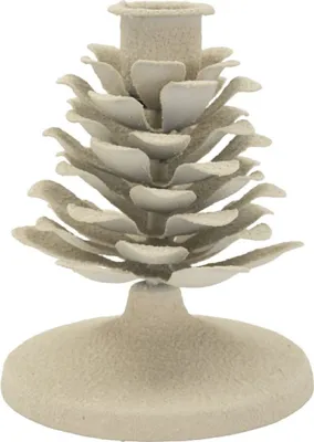 Obrázek produktu pro Mauro Ferretti svícen Pigna Dune 9,5x11,5 cm krémový