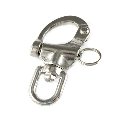 Produktbild von Schnappschäkel Wirbelauge 87mm Edelstahl rostfrei Niro V4a Paniksnap