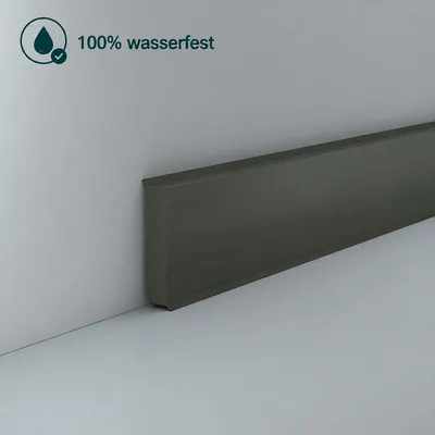 Produktbild von Sockelleiste Kunststoff 12 x 60 Hartschaum Basalt PVC Dichtlippe Feuchtraum