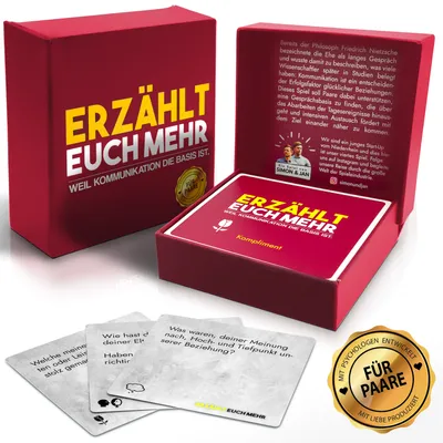 Produktbild von Erzählt euch mehr für Paare - Kartenspiel - Geschenk für Paare - Kommunikationsspiel für Beziehungen