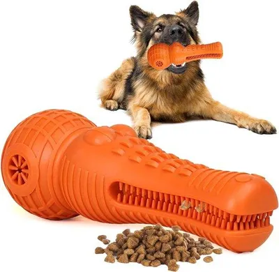 Image de Jouet pour chien 3 en 1 orange, indestructible