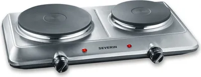 Produktbild von SEVERIN Doppelkochplatte DK 1014 DK 1014 aus Edelstahl, gebürstetschwarzsilber Kochplatte Doppelkochplatte Kochplatte Elektrisch