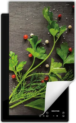 Produktbild von DarHaus Herdabdeckplatte 1 teilig 30x52 cm Anti Rutsch Matte Aufrollbar, grün - Gewürze