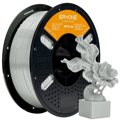 Obrázok produktu pre PETG vlákno pre 3D tlač – 1,75 mm – FDM vlákno – Vysoká pevnosť – Flexibilné a odolné – Balenie 2 kg – Farba: sivá