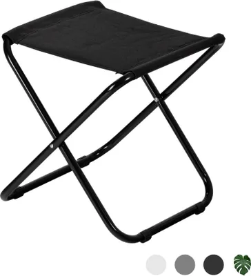 Produktbild von Harbour Housewares Klassische Klapphocker - Leichtes Material Praktische faltbares Design - Schwarz