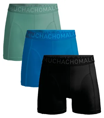 Productafbeelding van Men 3-pack Boxer Shorts Microfiber Solid Black/Blue/Green L