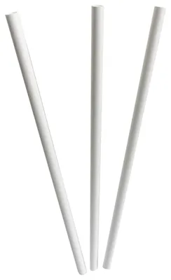 Produktbild von 140x Papiertrinkhalme  Papier Jumbo weiss Ø 8mm 245 mm
