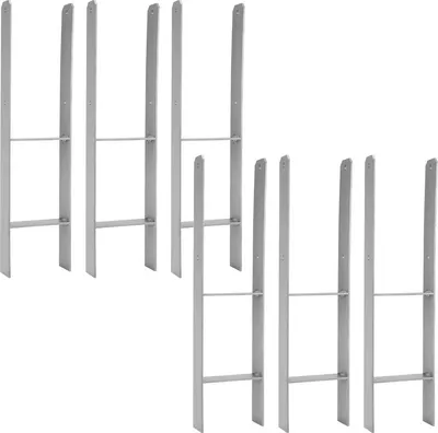 Produktbild von TolleTour Pfostenanker H-Anker H-Pfostenanker Pfostenträger Pfostenhalter 101mm 6 Stück