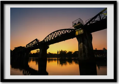 Produktbild von Bild - Bilder - Bilderrahmen - 70 cm x 50 cm - MDF-Rahmen, Wandkunst Brücke in Thailand