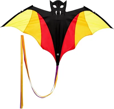 Produktbild von Wolkenstürmer Kinderdrachen Benny Fledermaus (bunt), Einleinerdrachen mit Glasfasergestänge - flugfertig inkl. Schnur