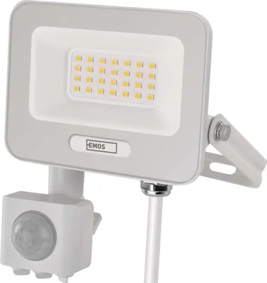 LED reflektor GLARO s pohybovým čidlem, 20 W, bílý, IP54, 2000 lm, neutrální bílá