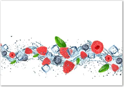 Produktbild von Tulup® Glas-Bild - 100 x 70 - Wandbild aus Glas - Wandkunst - Wandbild hinter gehärtetem Sicherheitsglas - Essen & Getränke - Waldfrüchte Eis - Rot