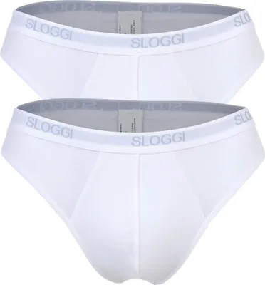 Produktbild von Sloggi Men Basic Mini, heren slips (2-pack), wit