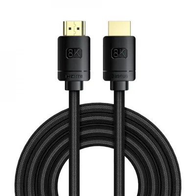 Zdjęcie produktu dla Baseus CAKGQL01 Kabel HDMI 3 m HDMI Typ A (Standard) Czarny, Srebrny
