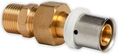 Produktbild von Selfio-Press Aluverbund Pressfitting Übergangsverschraubung Außengewinde Schraubnippel 20 x 2 - 1/2' TH + U Kontur DVGW