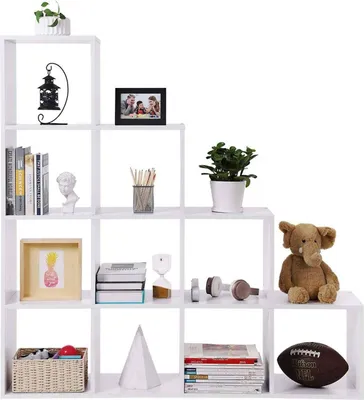 Produktbild von Regał Na Książki Biały 10 Poziomów MDF Nowoczesny Montaż Własny 129,5 cm