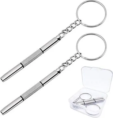 Produktbild von Mini Schraubendreher Schlüsselbund, 3 in 1 Mini Schraubendreher-Set den Schlüsselbund für Brillen, Uhren, Handys