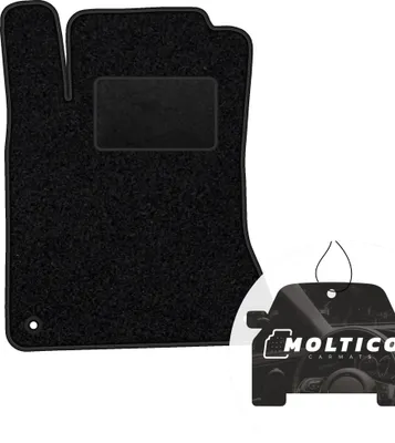Produktbild von moto-MOLTICO Fahrer Fußmatte Auto Velours Fahrerseite Autoteppiche Schwarz Fahrermatte 1-teilig passend für Mercedes-Benz A B Klasse CLA GLA 2011-2019