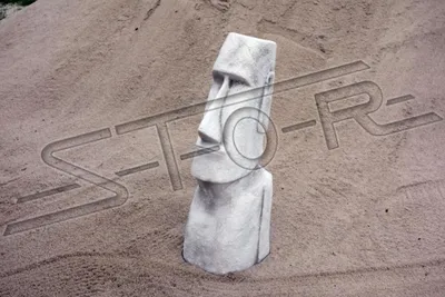 Zdjęcie produktu dla Statua Moai Rzeźba Figura Projektant Ogród Taras Dekoracja Rzeźby 76cm 101219