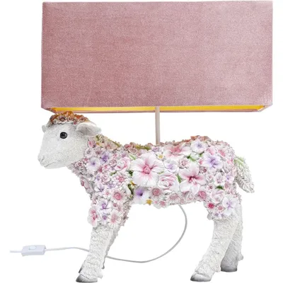 Obrázek produktu pro Stolní lampa "Ovečka s květinou" – výška cca 64 cm