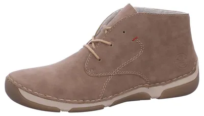Produktbild von Rieker Damen Stiefelette Ziernähte 3-Loch-Schnürung unifarbig 55929, Größe:38 EU, Farbe:Beige