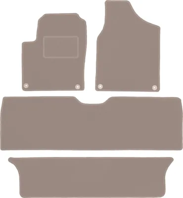 Zdjęcie produktu dla Welurowe dywaniki samochodowe do Volkswagen Sharan I minivan (1995-2010) - beżowe dywaniki podłogowe LUX komplet (4 szt.)