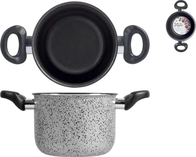 Obrázek produktu pro Home Hliníkový hrnec Salt N'Pepper s nepřilnavým povrchem, 16 cm