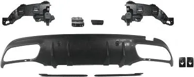 Produktbild von DIEDERICHS Heckdiffusor 1673866 Hinten passend für MERCEDES-BENZ C-Klasse Limousine (W205) Kunststoff