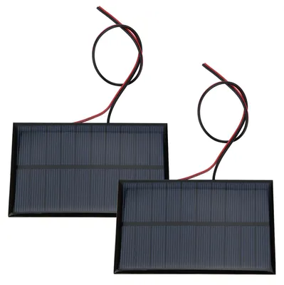 Obrázok produktu pre 2 ks mini solárneho nabíjača, akumulátor, 5 V DC, 250 mA, s dĺžkou kábla 30 cm