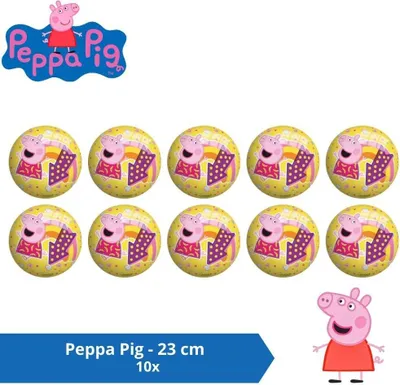 Obrázek produktu pro Míč - ekonomické balení - Prasátko Peppa - 23 cm - 10 kusů