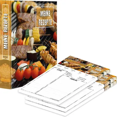 Produktbild von PRICARO Rezeptordner mit Rezeptblock "BBQ", A5