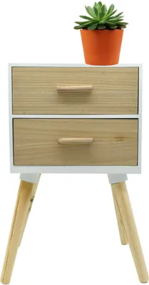 Produktbild von Retro Nachtschrank Nachtkommode Nachttisch Betttisch Schlafzimmer skandinavisch