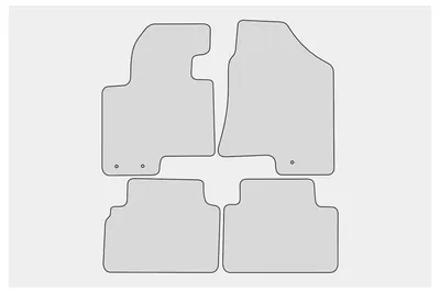 Produktbild von Ganzjahres Fußmatten passend für Hyundai ix35 ab Bj. 2010-2015, Naht:Silber