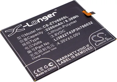 Immagine prodotto di TECHTEK Batteria compatibile con [ZTE] Blade D6, Blade V6, Blade X7, per [Mobistel] Cynus F7 4G, per [Orbic] RC-501L, RC501, RC501LG, RC501LS, RC503L