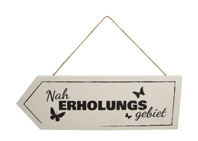 Produktbild von Riffelmacher Holz Dekoschild "Naherholungsgebiet" 08527 | Gartendekoration