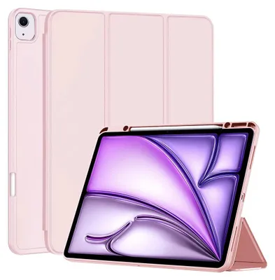 Produktbild von Techsuit Flex Trifold Tablet-Hülle mit Pencil-Halter für Apple iPad Air 6 13 2024 - Rosa