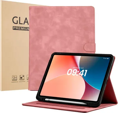 Produktbild von LBH Tablet Schutzhülle + 2x 9H Display Glas für Apple iPad Pro 7. Gen 11 Zoll Cover Case Schutz Tablet Farbe: Rosa