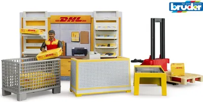Obrázok produktu pre bruder bworld DHL parcel shop, stavebnica na hranie - BRUDER 62251 - (Hračky / Hry)