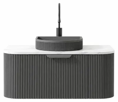 Image de Meuble sous-vasque salle de bain - 60 cm - Blanc - RAIN