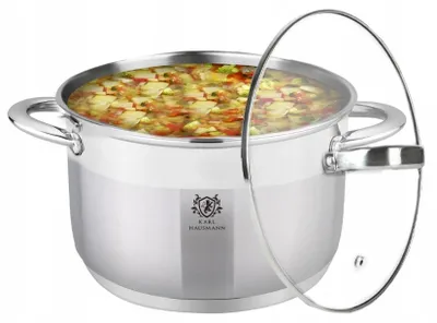 Obrázek produktu pro Karl Hausmann Solid Nerezový hrnec se skleněnou poklicí 14 cm 1,3 l