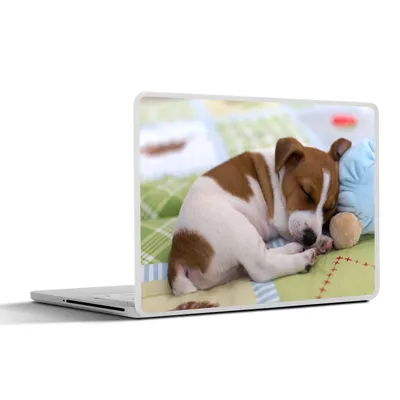 Produktbild von MuchoWow® Laptop Aufkleber Sticker Cover Welpe - Schlaf - Decke 30x21 cm - Sticker für Laptop - Selbstklebend