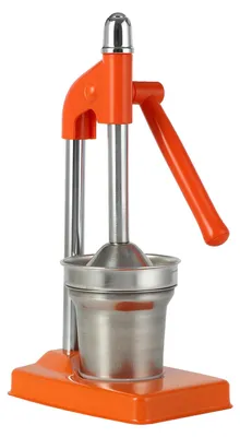 Produktbild von Manuelle Handpresse aus Edelstahl, robuste Zitruspresse für Orangen und Limetten, leicht zu reinigen, praktischer Küchenhelfer
