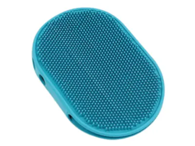 Produktbild von M-Pets Hundebürste 12,7 x 19 cm Gummi blau