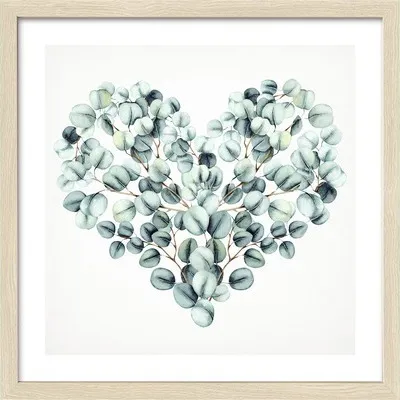 Produktbild von Gerahmtes Bild Eucalyptus Heart 33x33 cm